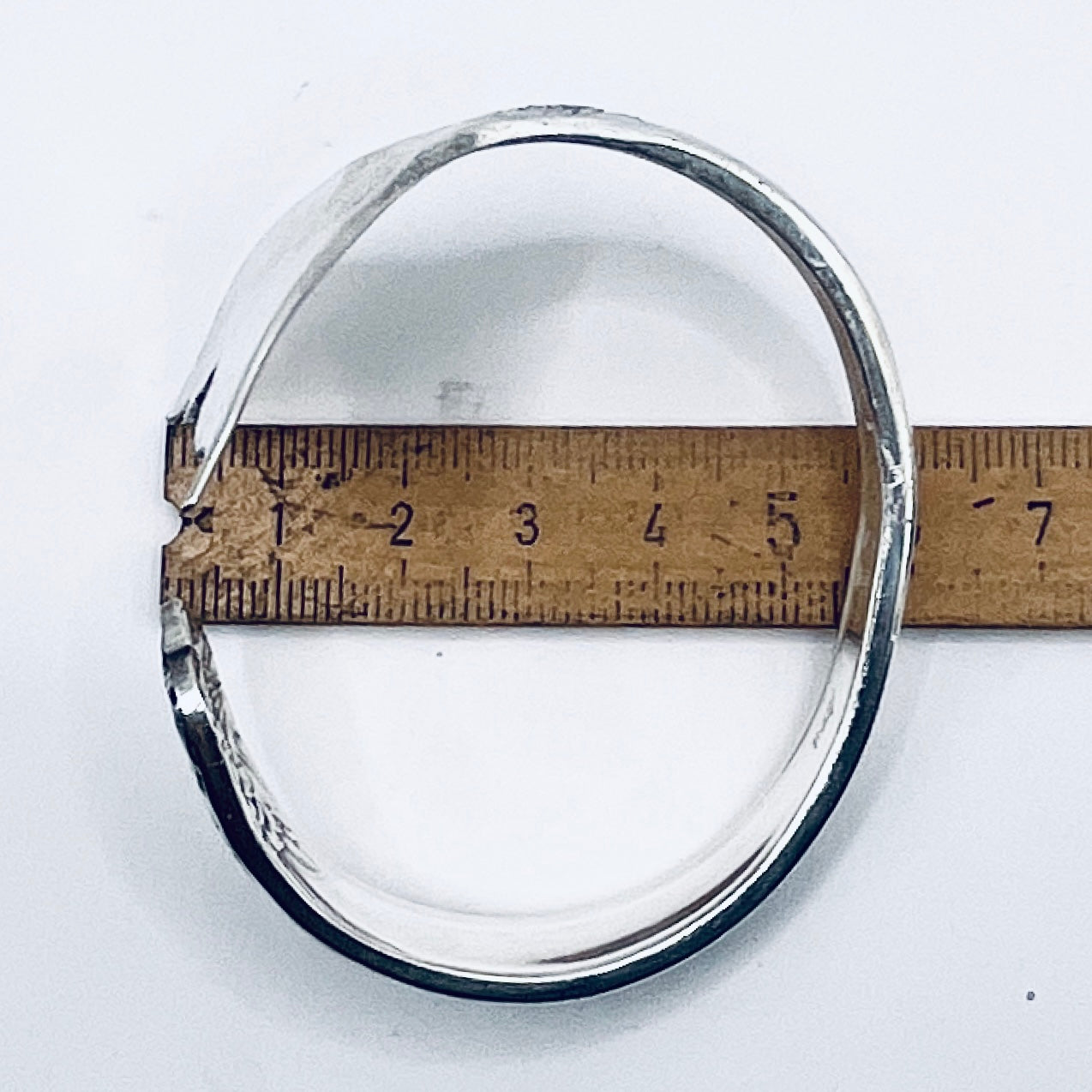 Bracciale Artigianale GIRASOLI  Mod. CODA MARTELLATA  Realizzato con Antica posata in Argento (Prima Metà del ’900)