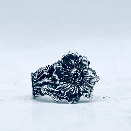 Anello Artigianale CARDO Mod. CLASSICO  Realizzato con Antica posata in Argento (Prima Metà del ’900)