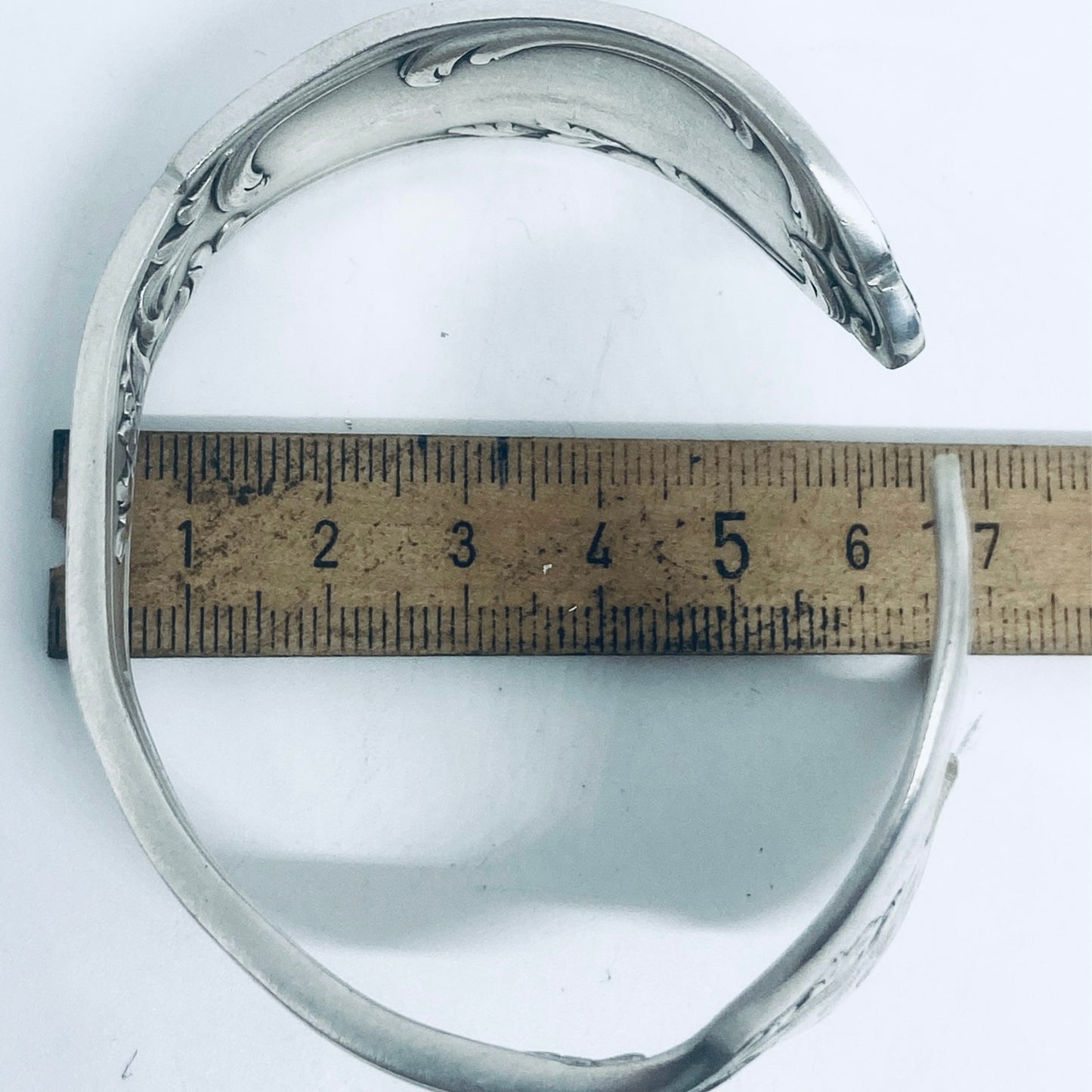 Bracciale Artigianale CODA Mod. CUCCHIAIO  Realizzato con Antica posata in Argento (Prima Metà del ’900)