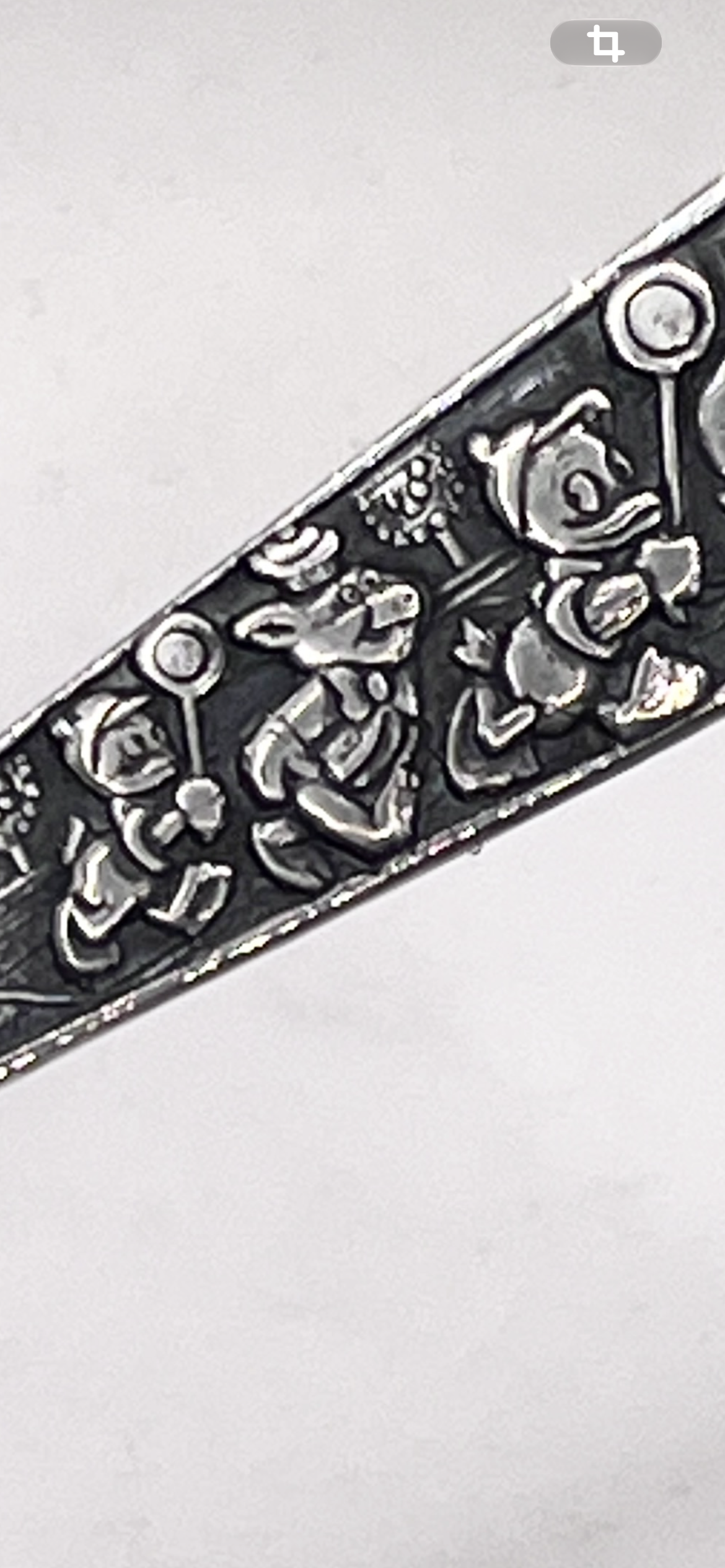 Anello Donald Duck ricavato da una posata antica in lega d’argento – vista 12