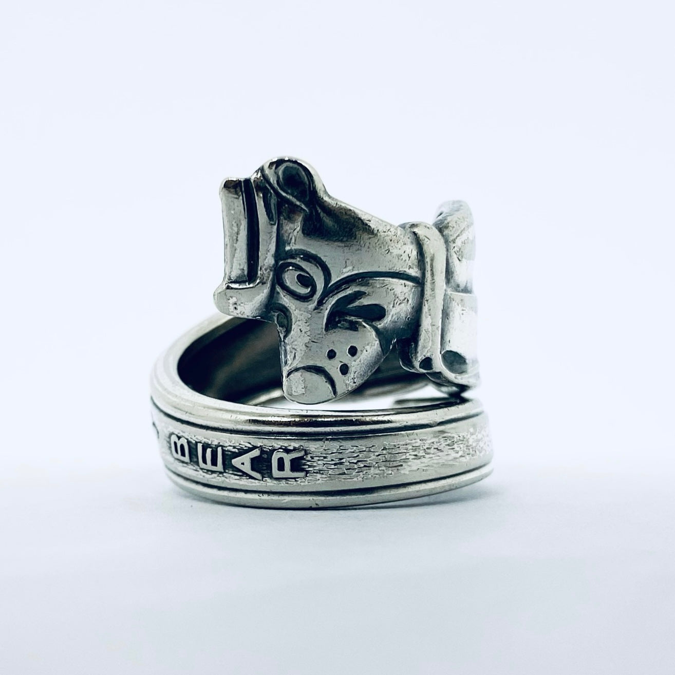 Anello Artigianale YOGI BEAR  Mod. SPIRALE  Realizzato con Antica posata in Argento (Prima Metà del ’900)
