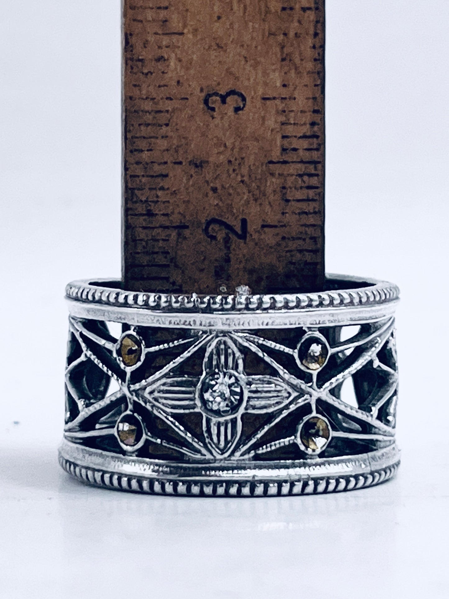 Anello Artigianale SPILLA COSTELLAZIONI Mod. SPILLA Realizzato con Antica spilla in Argento (Prima Metà del ’900)