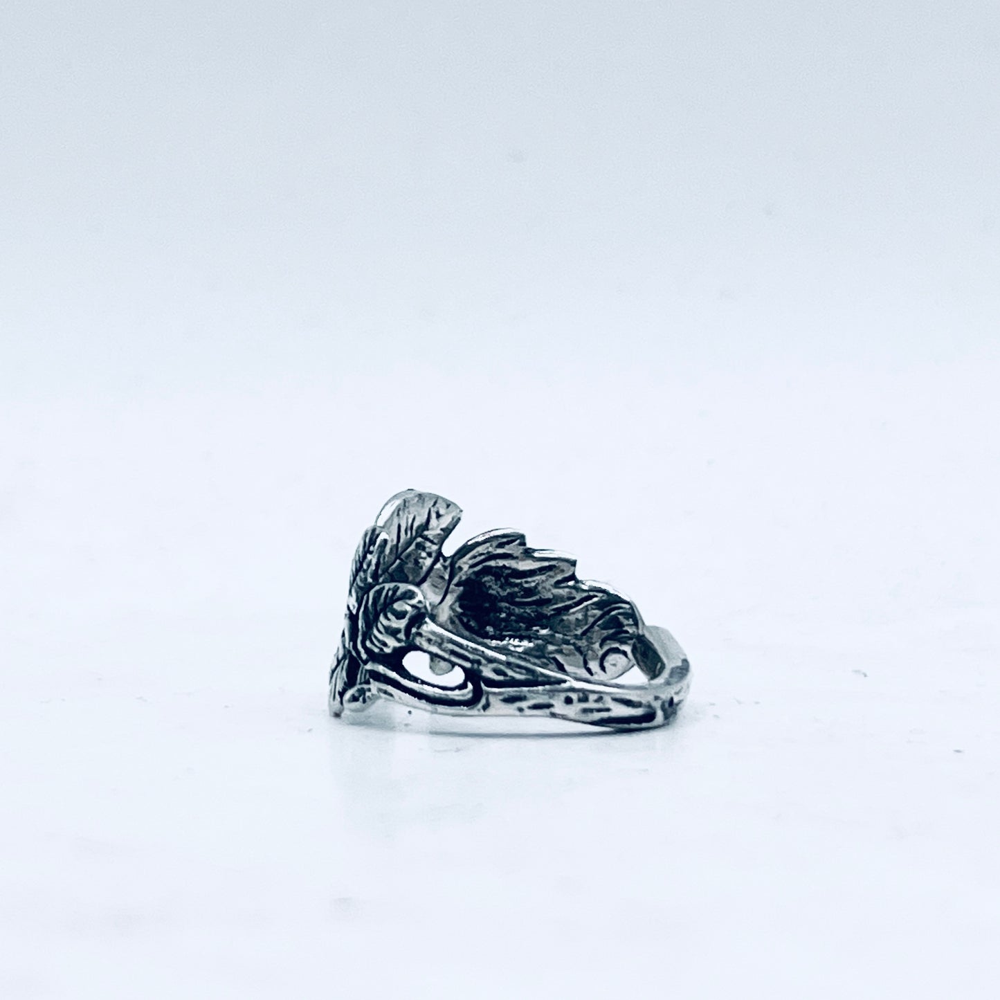 Anello Artigianale + Pendente (in omaggio) ROSA DI HILDESCHEIM Mod. CLASSICO  Realizzato con Antica posata in Argento (Prima Metà del ’900) (Copia)