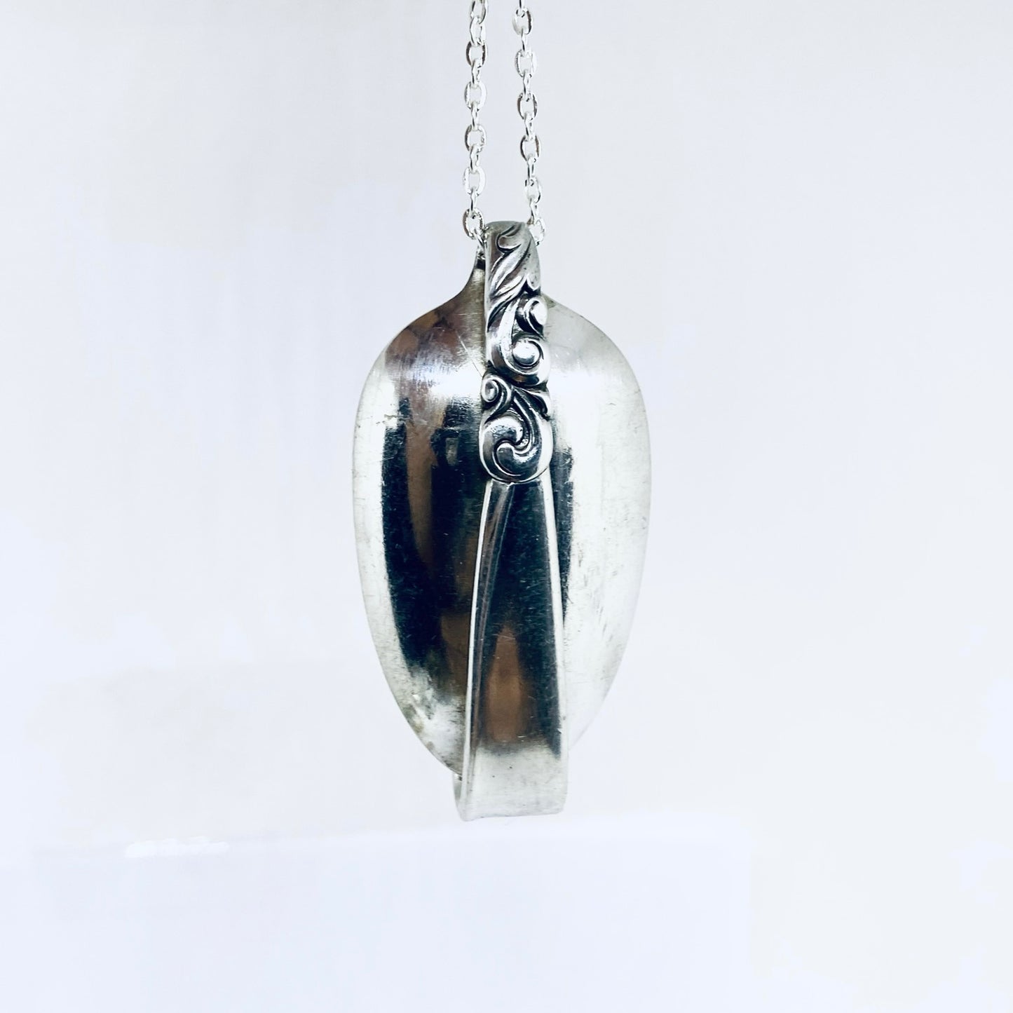 Pendente Artigianale Mod. INTERO Realizzato con Antica Posata in Argento (Prima Metà del ’900)
