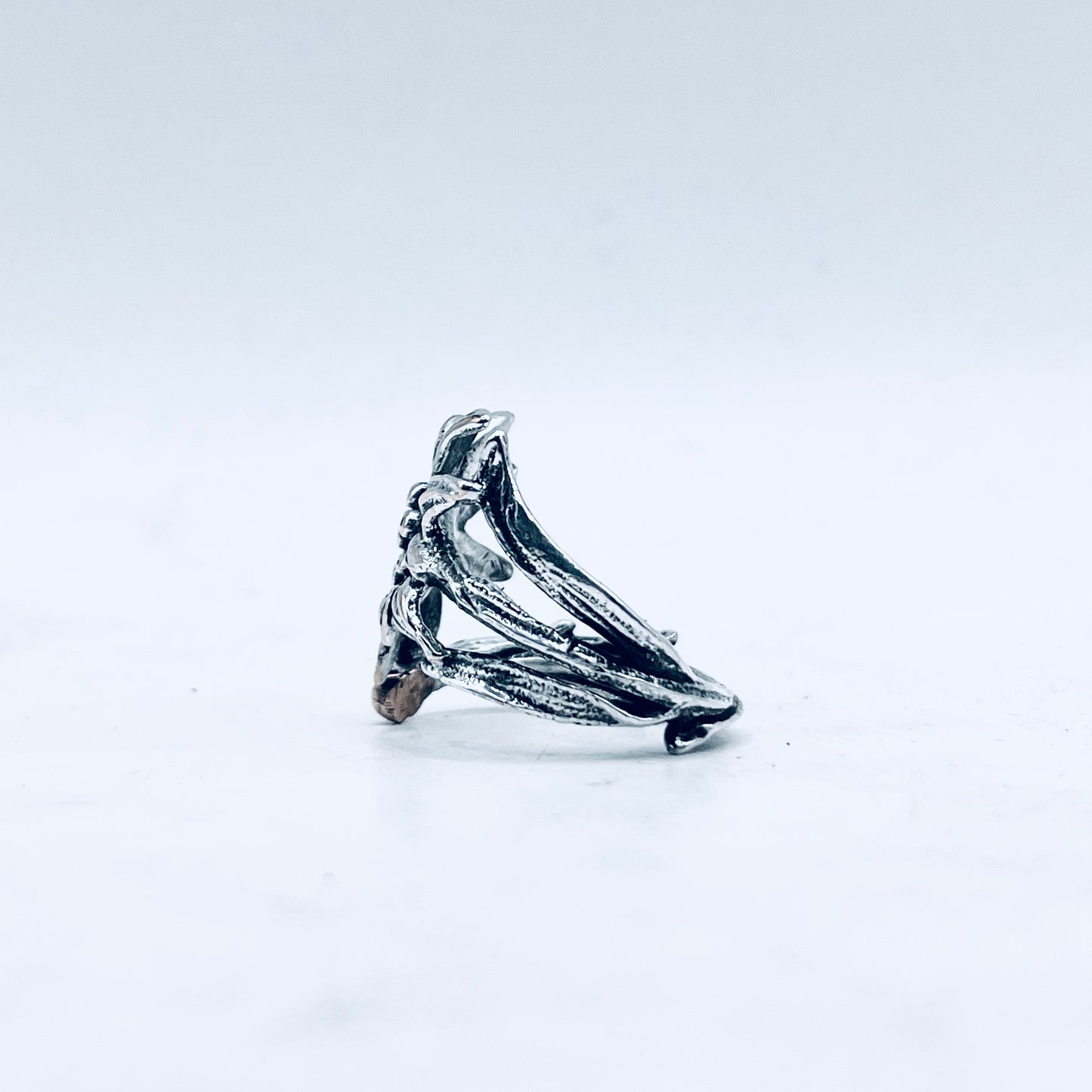 Anello Artigianale STELLA ALPINA Mod. SPIRALE  Realizzato con intero Antico Cucchiaino in Argento 800(Prima Metà del ’900)