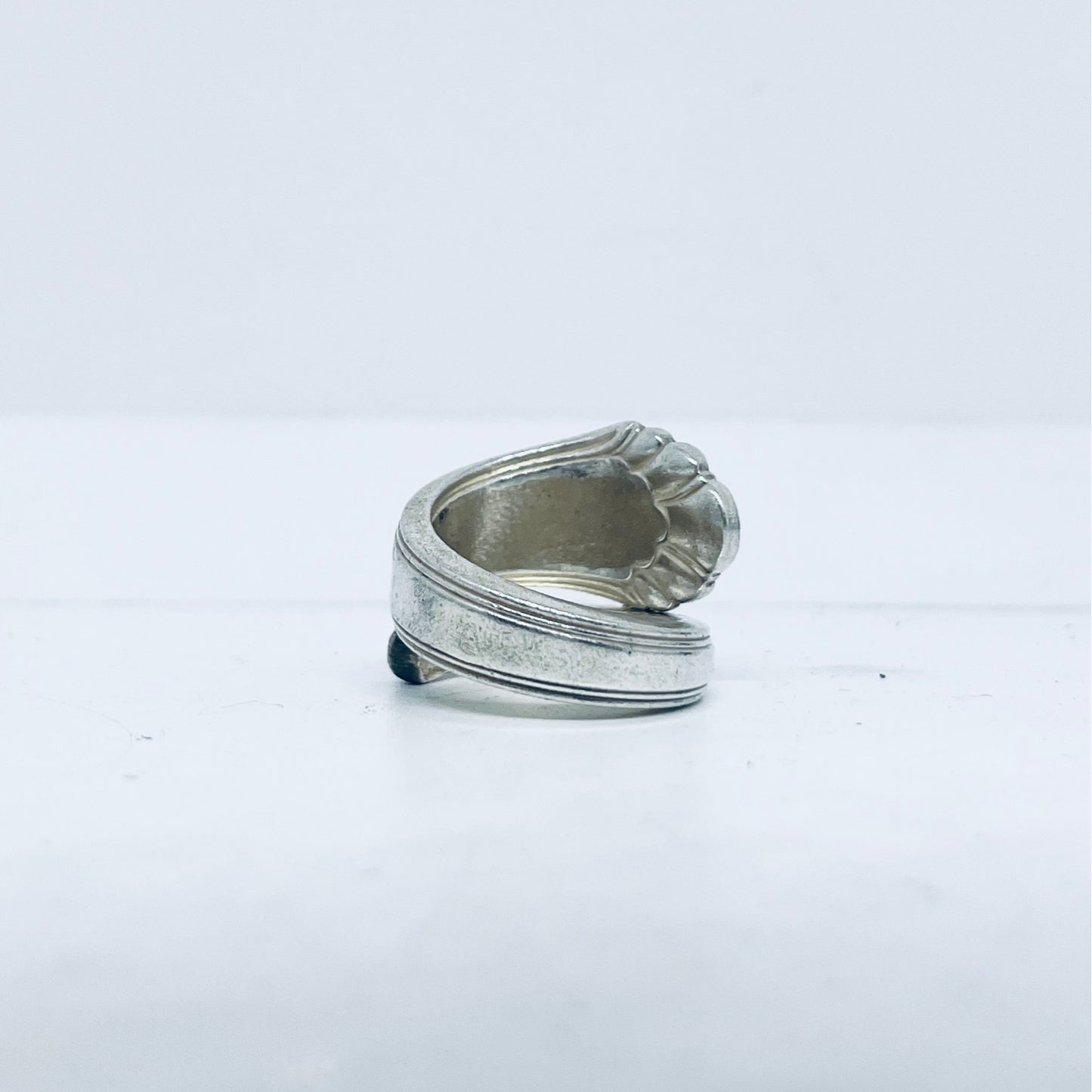 Anello Artigianale Mod. SPIRALE  Realizzato con Antica posata in Argento (Prima Metà del ’900)