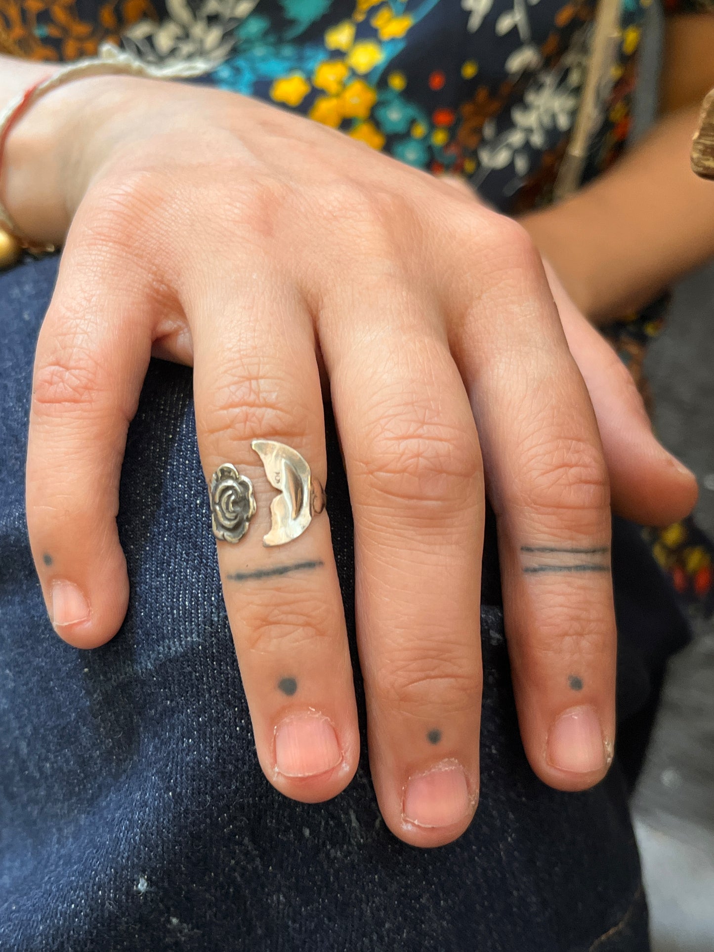 Anello Artigianale Mod. MINICODA#01 ROSA Realizzato con Antica posata in Argento (Prima Metà del ’900)