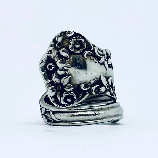 Anello Artigianale Mod. SPIRALE  Realizzato con Antica posata in Argento (Prima Metà del ’900)