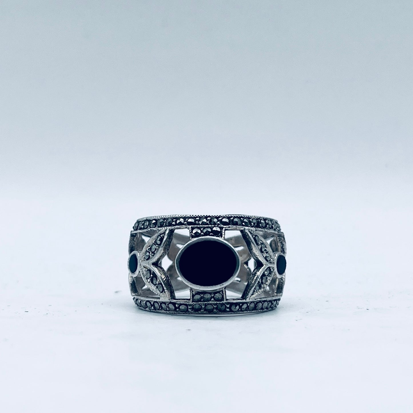 Anello Artigianale SPILLA ONICE Mod. SPILLA Realizzato con Antica spilla in Argento (Prima Metà del ’900)