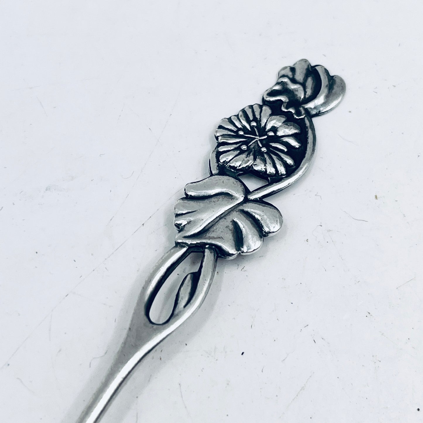 Anello Artigianale FIORDALISO FINLANDESE  Mod. SPIRALE/CLASSICO Realizzato con Antica posata (Prima Metà del ’900)