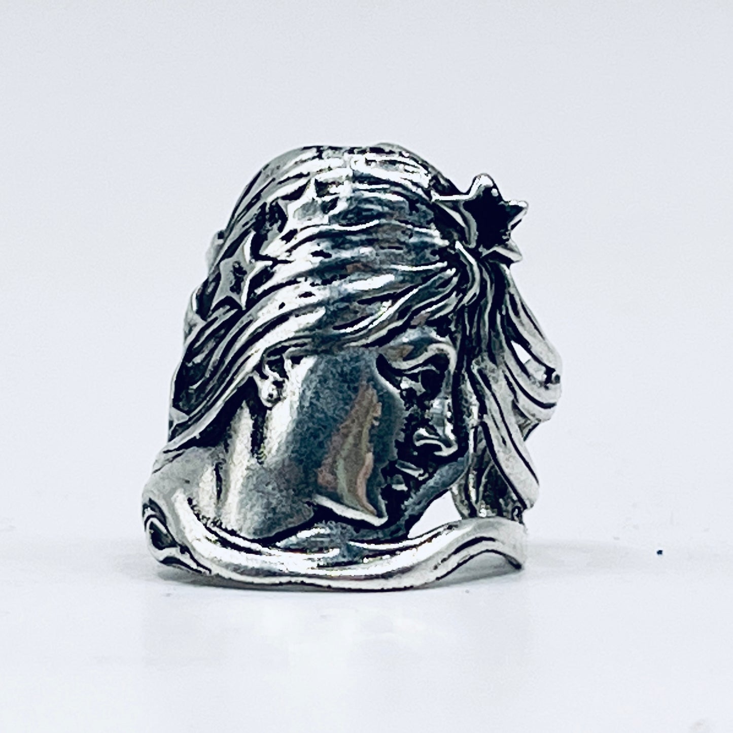 Anello Artigianale VERGINE Mod. SPILLA Realizzato con Antica spilla in Argento (Prima Metà del ’900)
