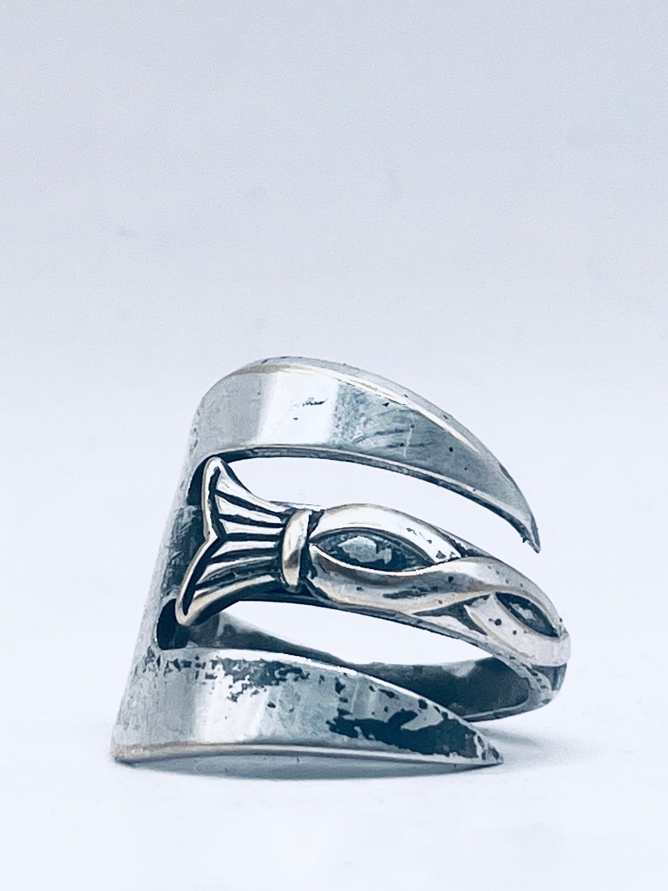 Anello Artigianale Mod. FORCHETTA TRIDENTE UOMO  Realizzato con Antica posata in Argento (Prima Metà del ’900)