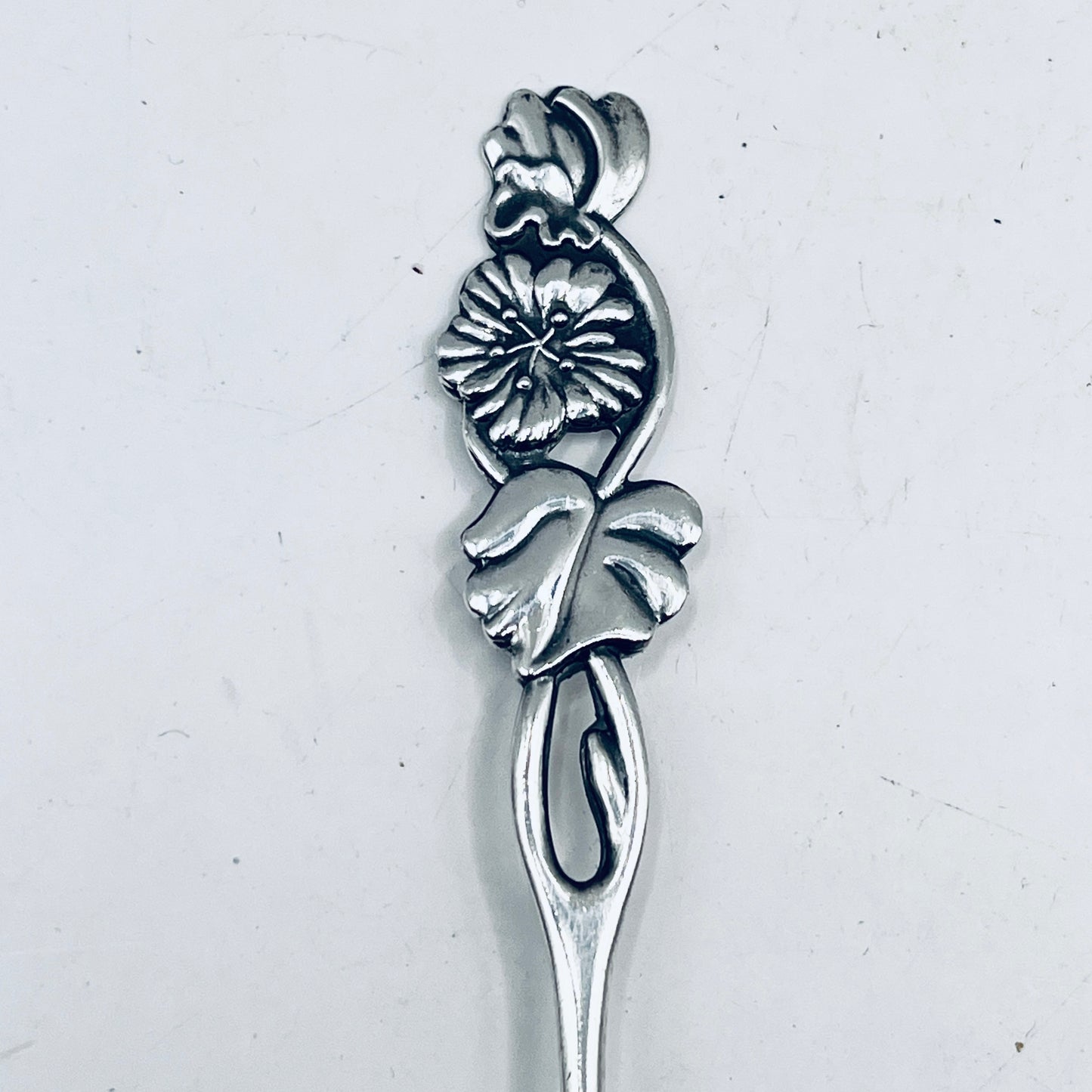 Anello Artigianale FIORDALISO FINLANDESE  Mod. SPIRALE/CLASSICO Realizzato con Antica posata (Prima Metà del ’900)