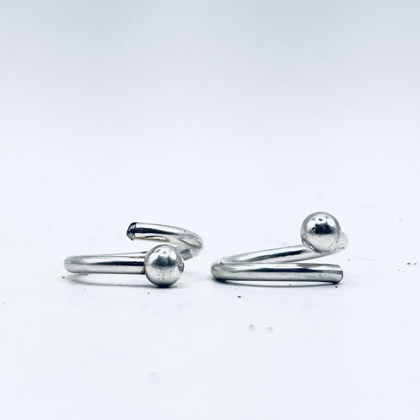 Anello Artigianale PALLINE Mod. CLASSICO  Realizzato con Antica posata in Argento (Prima Metà del ’900)