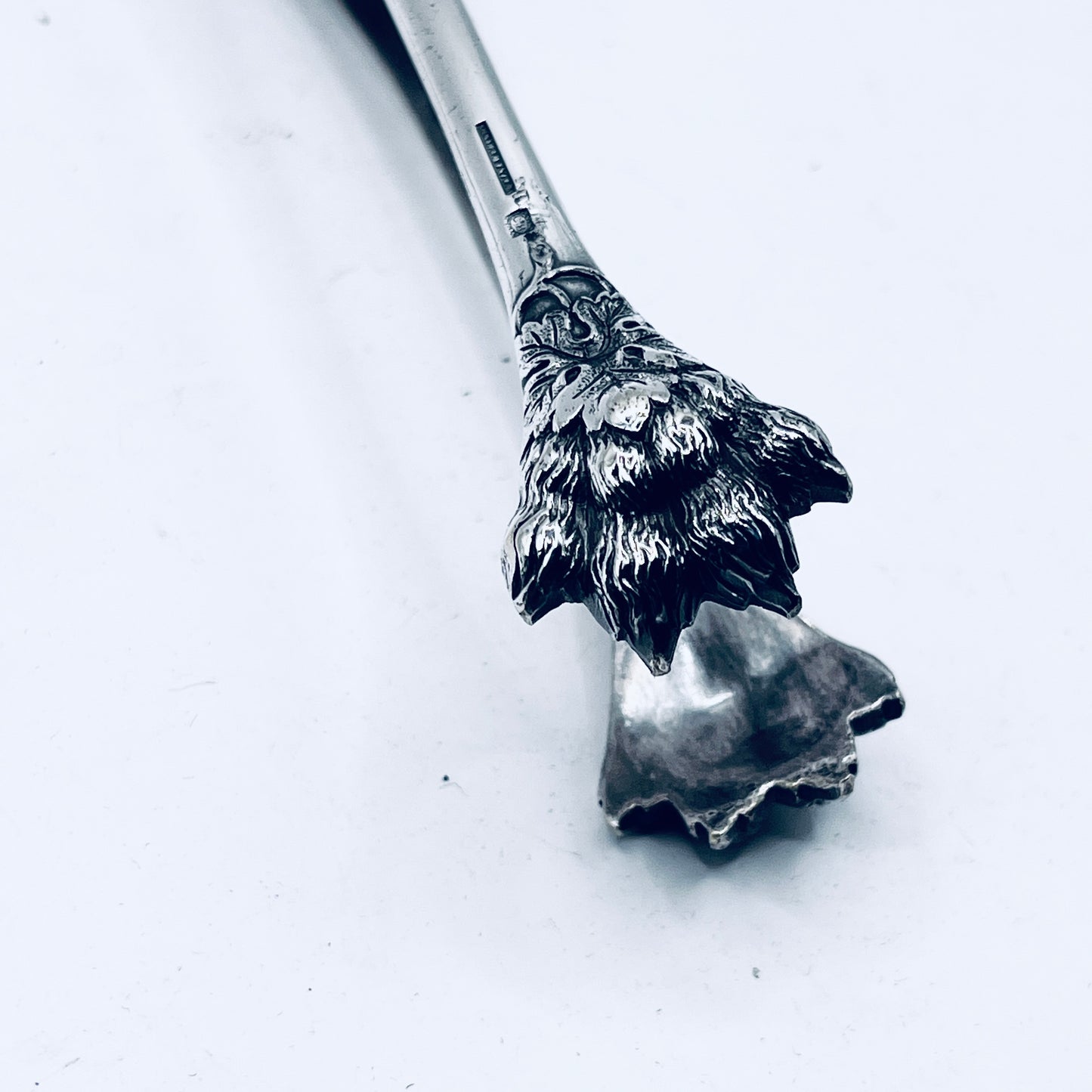 Anello Artigianale ZAMPA LEONE Mod. PINZETTA CLASSICO UOMO Realizzato con Antica posata in Argento (Prima Metà del ’900)