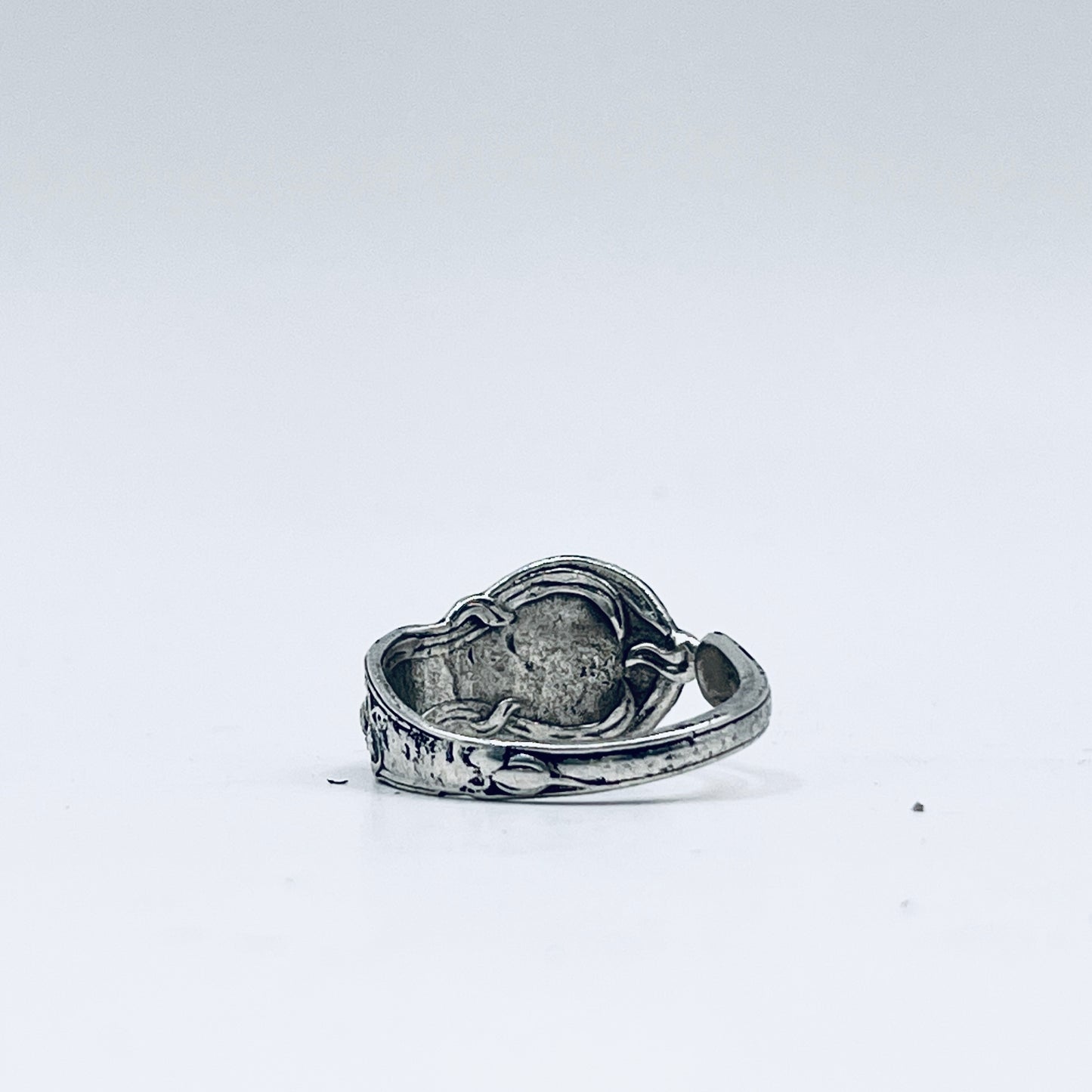 Anello Artigianale FIORE DI LOTO Mod. CLASSICO Realizzato con Antica posata in Argento (Prima Metà del ’900)
