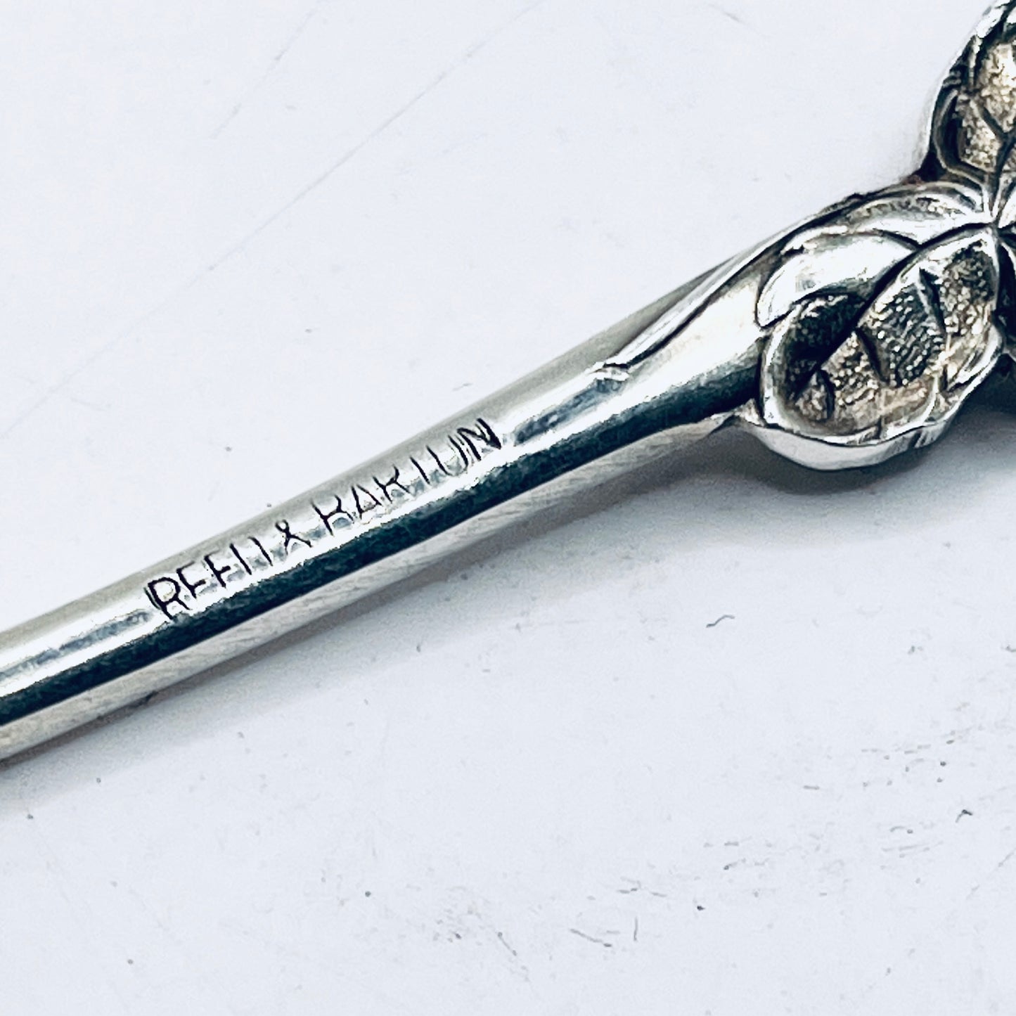 Anello Artigianale ROSA SELVATICA Mod. SPIRALE  Realizzato con Antica posata in Argento (Prima Metà del ’900)