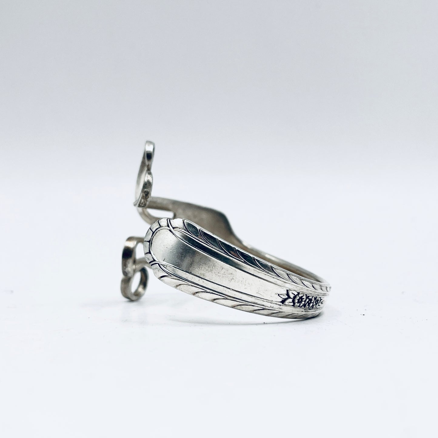 Bracciale Artigianale Mod. FORCHETTA  CUORE Realizzato con Antica posata in lega d’argento (Prima Metà del ’900)