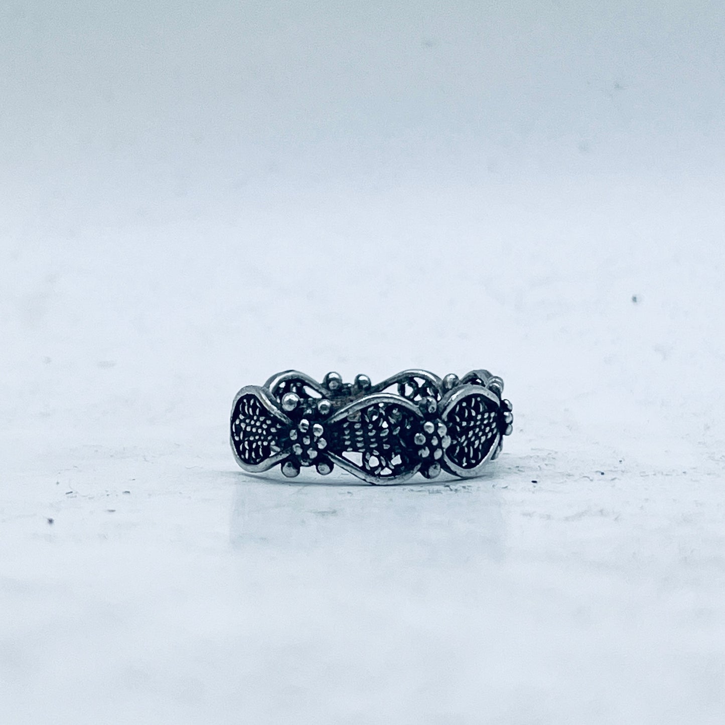 Anello Artigianale FILIGRANA Mod. SPILLA Realizzato con Antica spilla in Argento (Prima Metà del ’900)