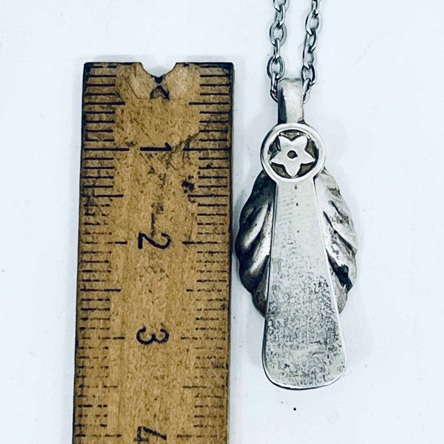 Pendente Artigianale Mod. CUCCHIAINO SALE CHE Realizzato con Antica Posata in Argento (Prima Metà del ’900)