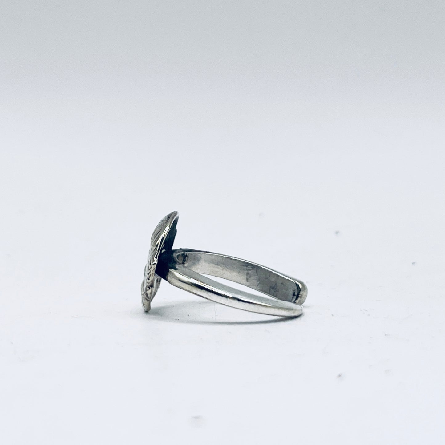 Anello Artigianale SUSANNA Mod. REBBI Realizzato con Antica posata in Argento (Prima Metà del ’900)