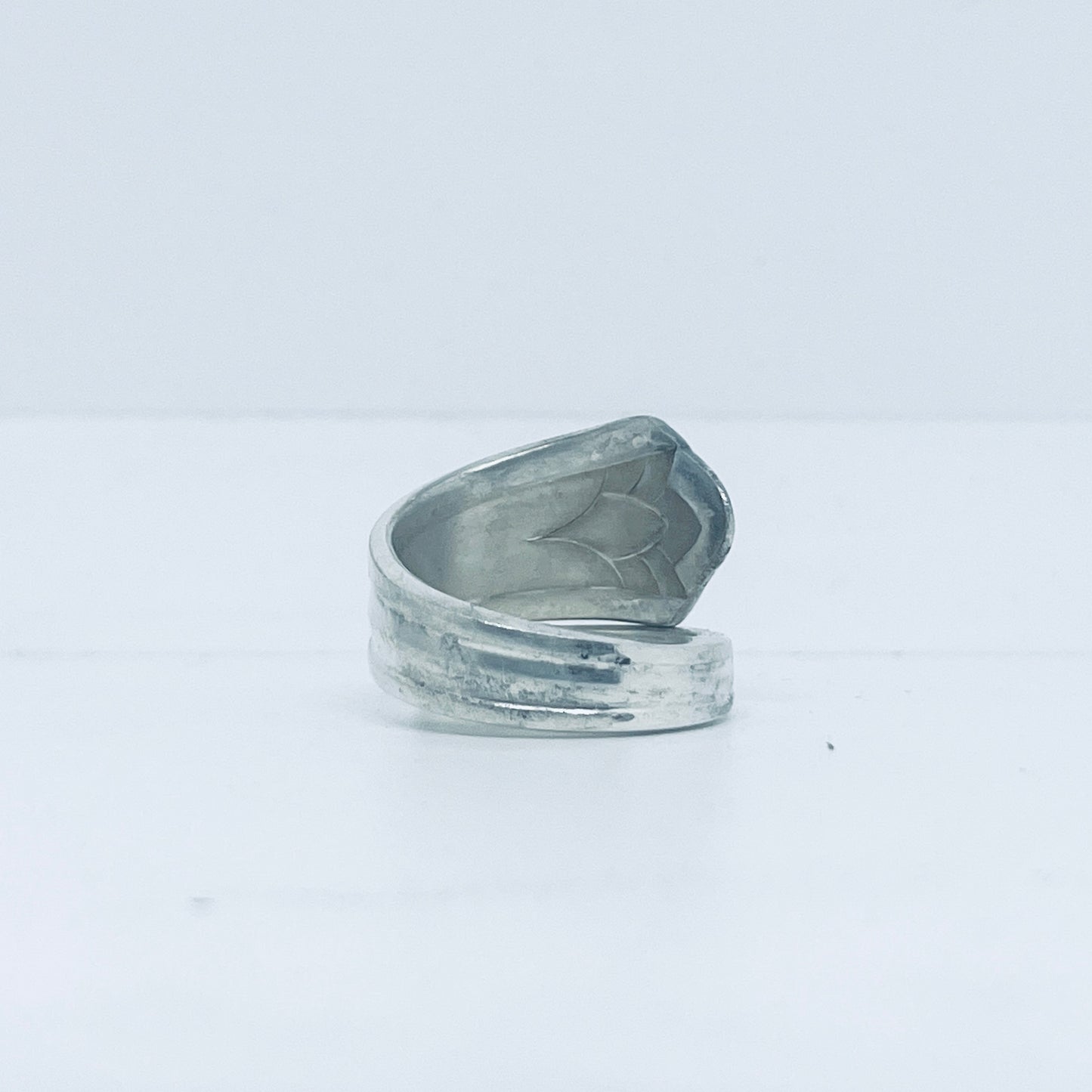 Anello Artigianale Mod. SPIRALE  Realizzato con Antica posata in Argento (Prima Metà del ’900)