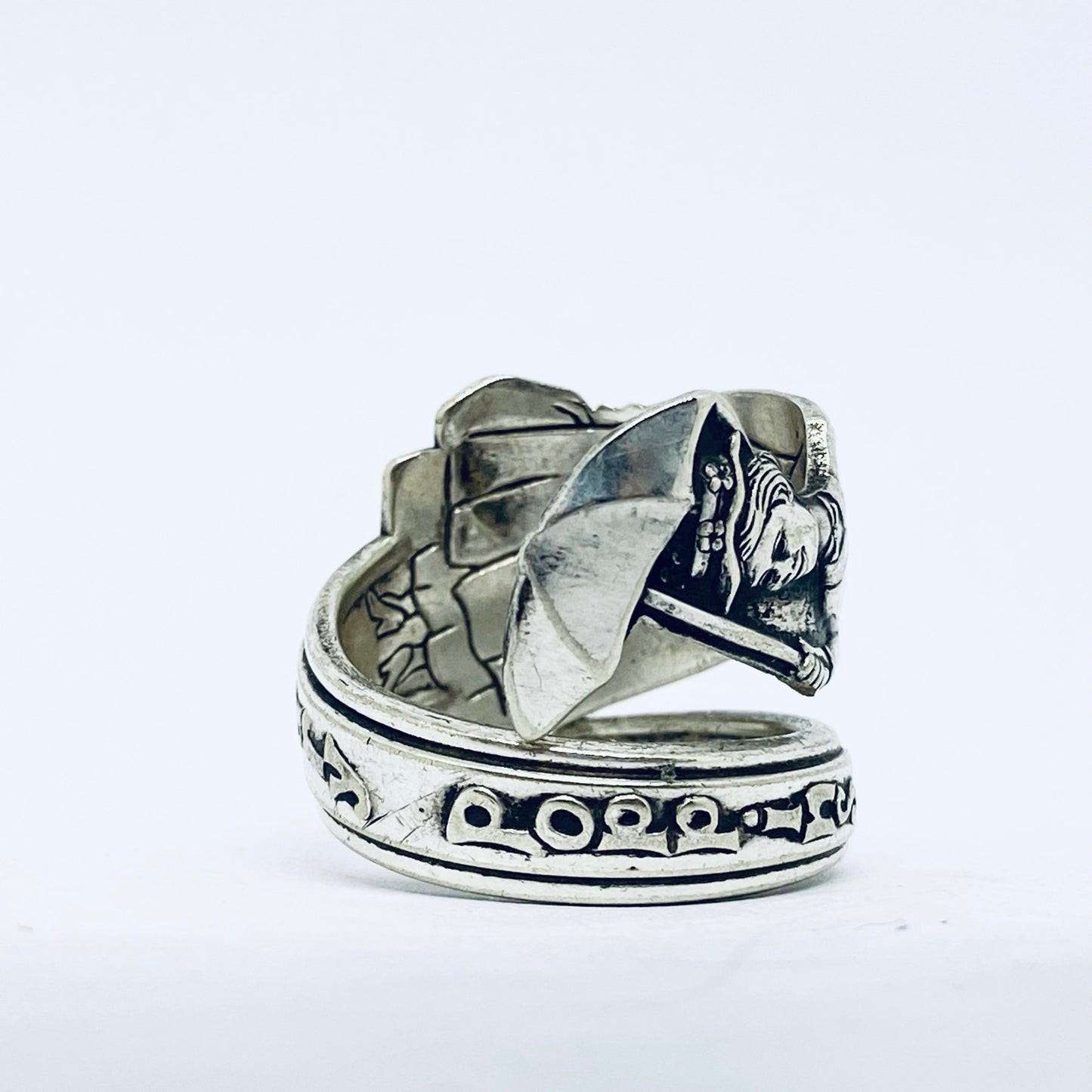 Anello Artigianale MARY POPPINS Mod. SPIRALE  Realizzato con Antica posata in Argento (Prima Metà del ’900)