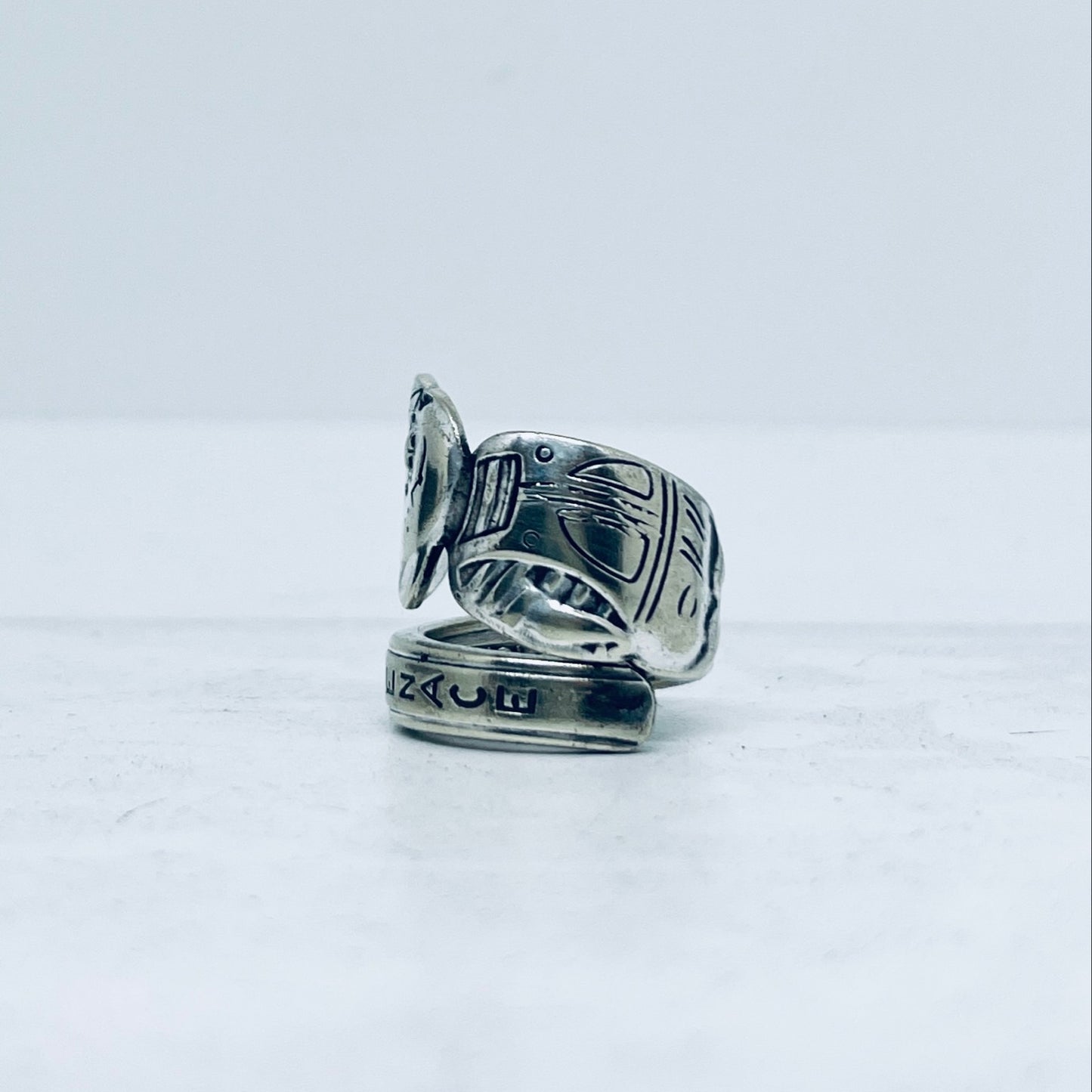 Anello Artigianale DENNIS THE MENACE Mod. CLASSICO/SPIRALE  Realizzato con Antica posata in Argento (Prima Metà del ’900)