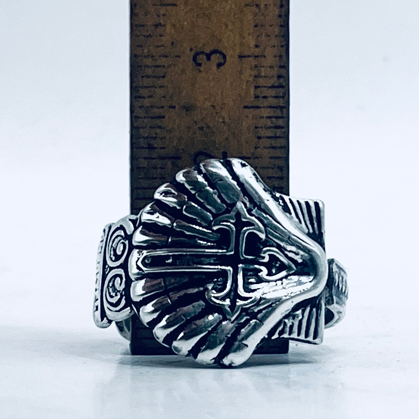 Anello Artigianale + Pendente (omaggio) SANTIAGO Mod. CLASSICO  Realizzato con Antica posata in Argento (Prima Metà del ’900)