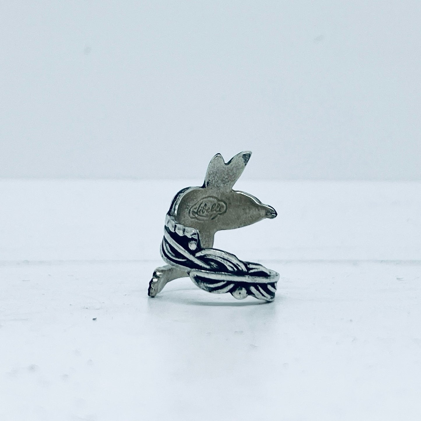 Anello Artigianale LIBELLULA Mod. CLASSICO/SPIRALE  Realizzato con Antica posata in Argento (Prima Metà del ’900)