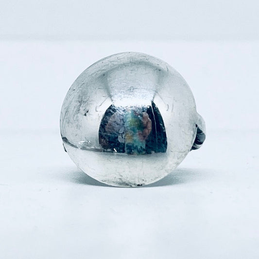 Anello Artigianale TONDO Mod. FALANGINA  Realizzato con intero Antico Cucchiaino in Argento (Prima Metà del ’900)