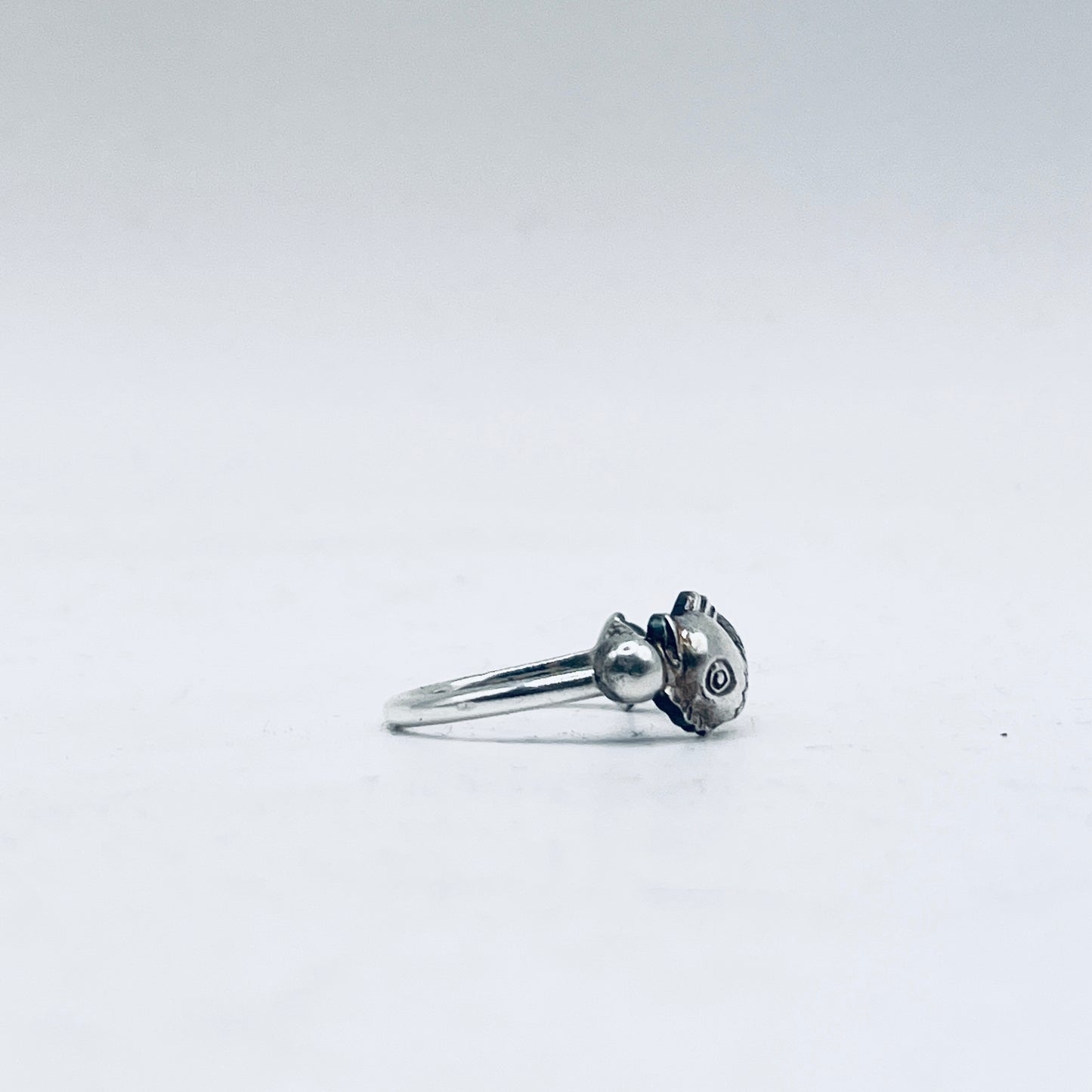 Anello Artigianale FEDINA DELFINO ARALDICO Mod. CLASSICO  Realizzato con Antica posata (Prima Metà del ’900)