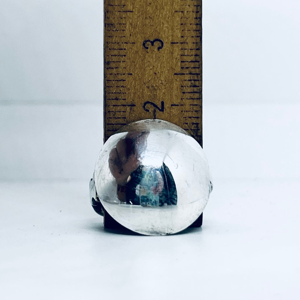 Anello Artigianale TONDO Mod. FALANGINA  Realizzato con intero Antico Cucchiaino in Argento (Prima Metà del ’900)