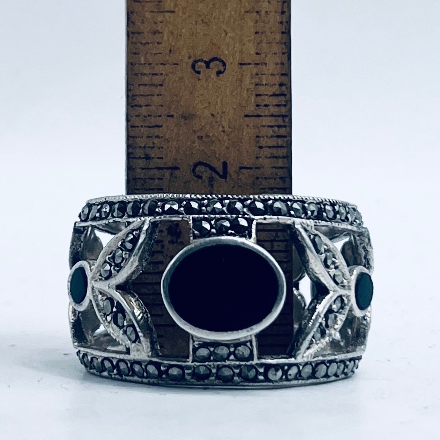 Anello Artigianale SPILLA ONICE Mod. SPILLA Realizzato con Antica spilla in Argento (Prima Metà del ’900)