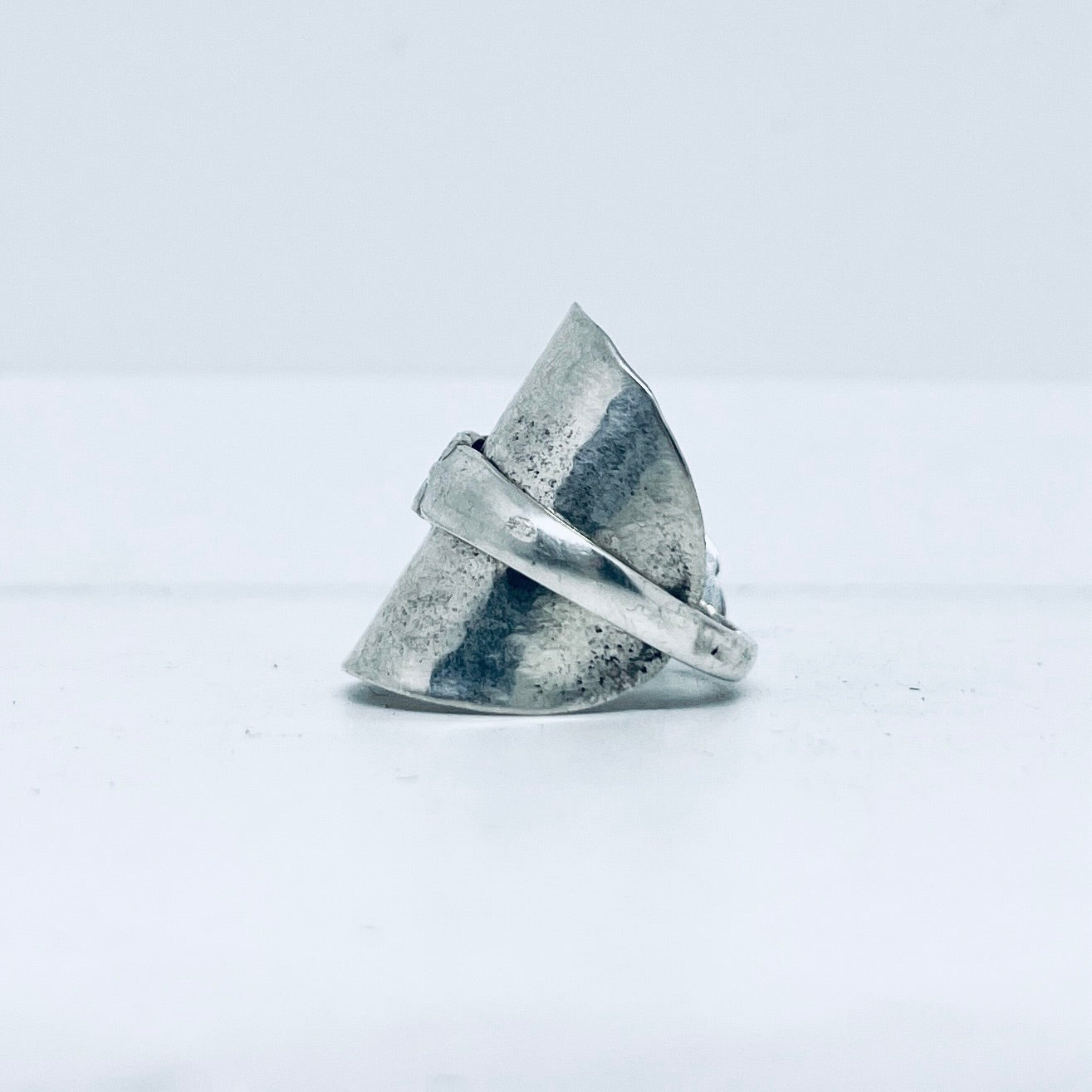 Anello Artigianale NON TI SCORDAR DI ME Mod. INTERO  Realizzato con intero Antico Cucchiaino in Argento (Prima Metà del ’900)