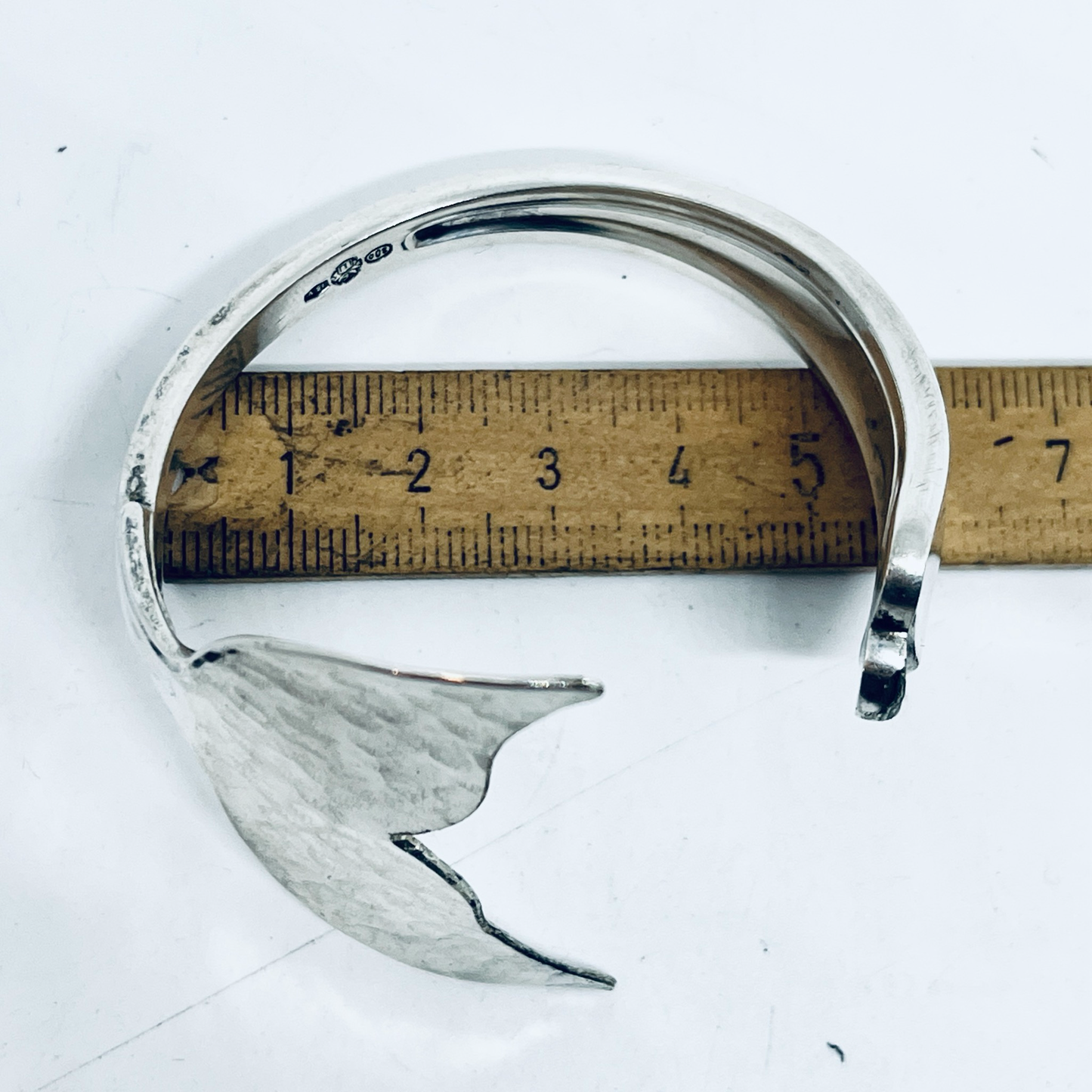 Bracciale Artigianale SAN MARCO  Mod. CODA  Realizzato con Antica posata in Argento (Prima Metà del ’900)