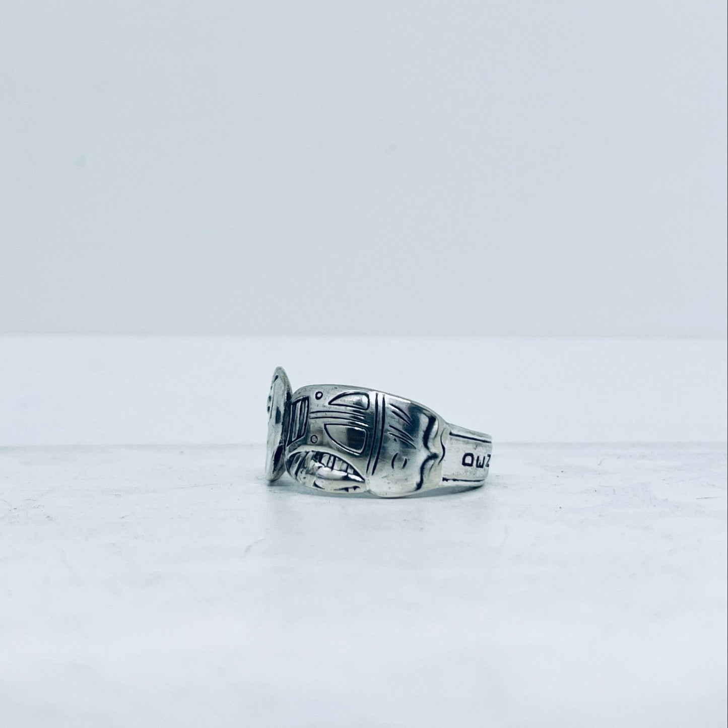 Anello Artigianale DENNIS THE MENACE Mod. CLASSICO/SPIRALE  Realizzato con Antica posata in Argento (Prima Metà del ’900)