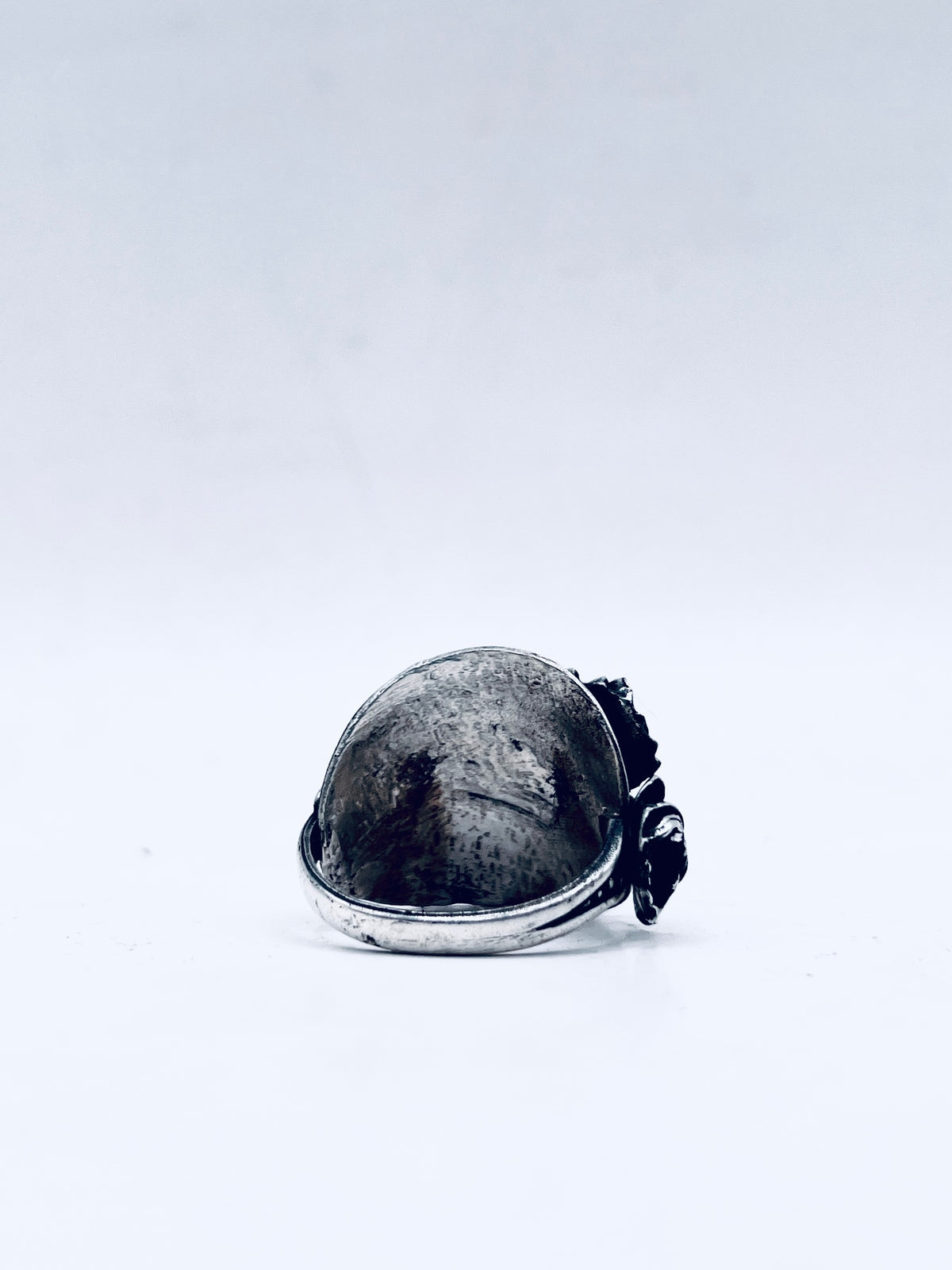 Anello Intero Rose ricavato da un cucchiaino antico in argento 925 – vista 6