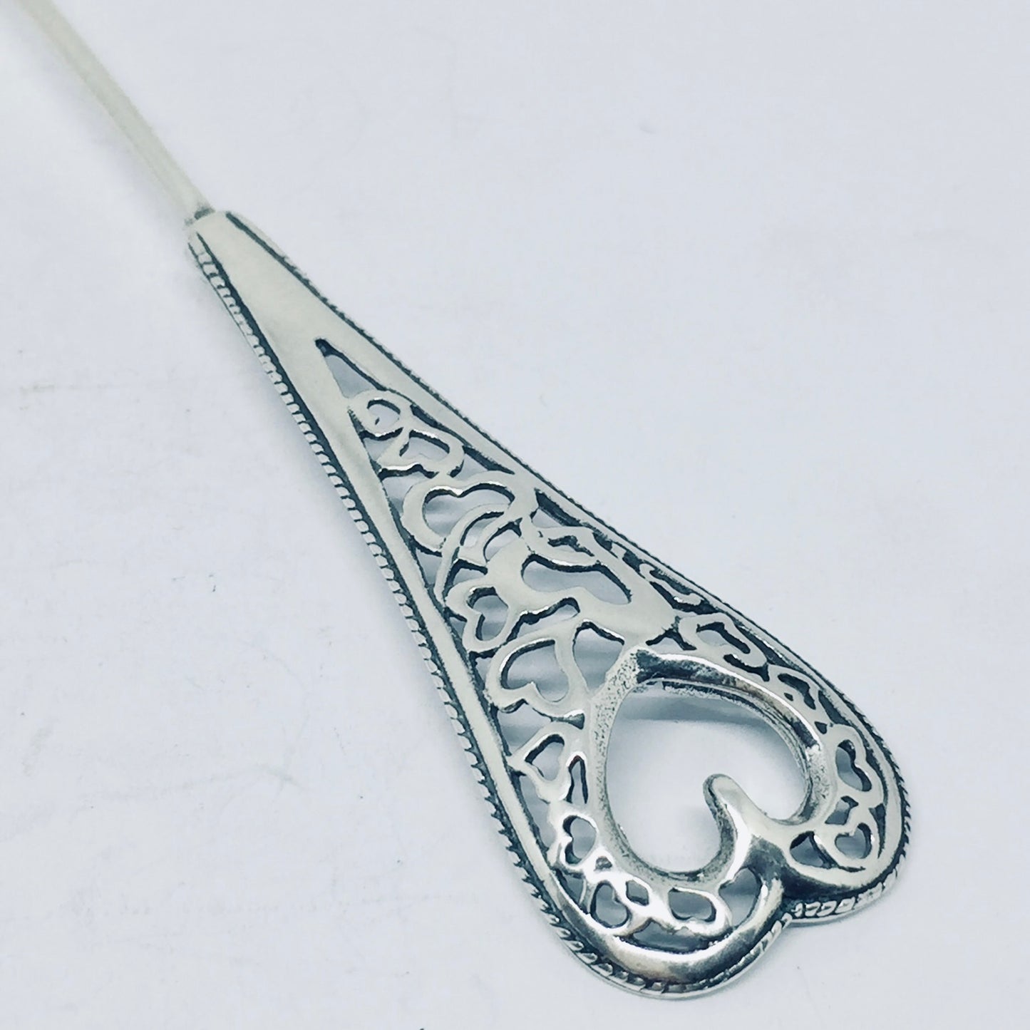 Anello Artigianale CUORI TRAFORATI Mod. CLASSICO/SPIRALE  Realizzato con Antica posata in Argento (Prima Metà del ’900)