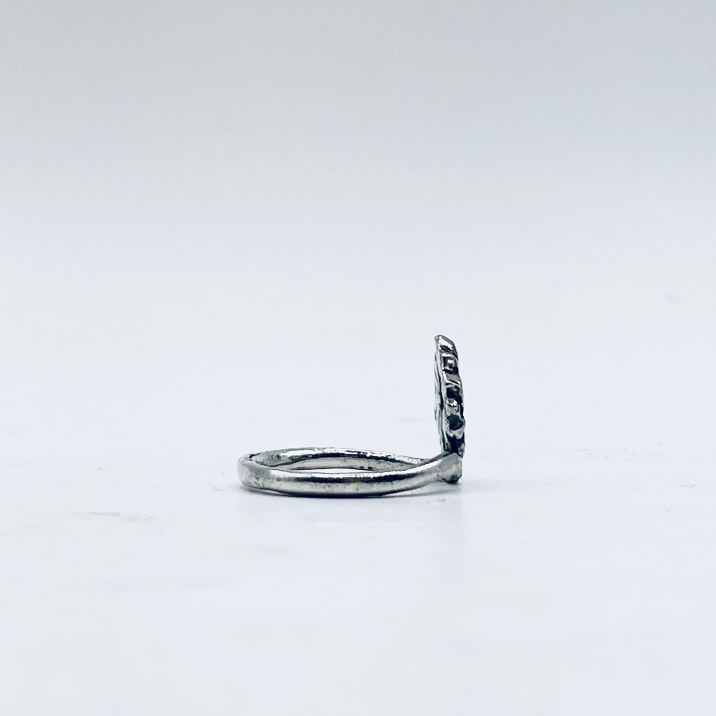 Anello Artigianale FIORE01 Realizzato con Antica posata in Argento (Prima Metà del ’900)