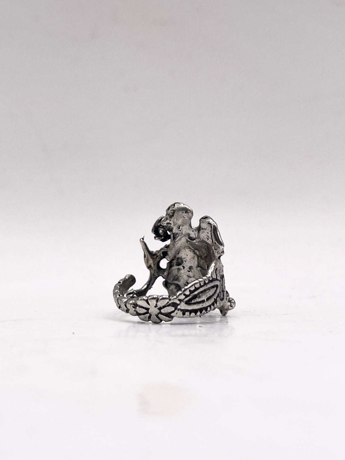 Anello Uva ricavato da un cucchiaino antico in argento 800 – vista 6