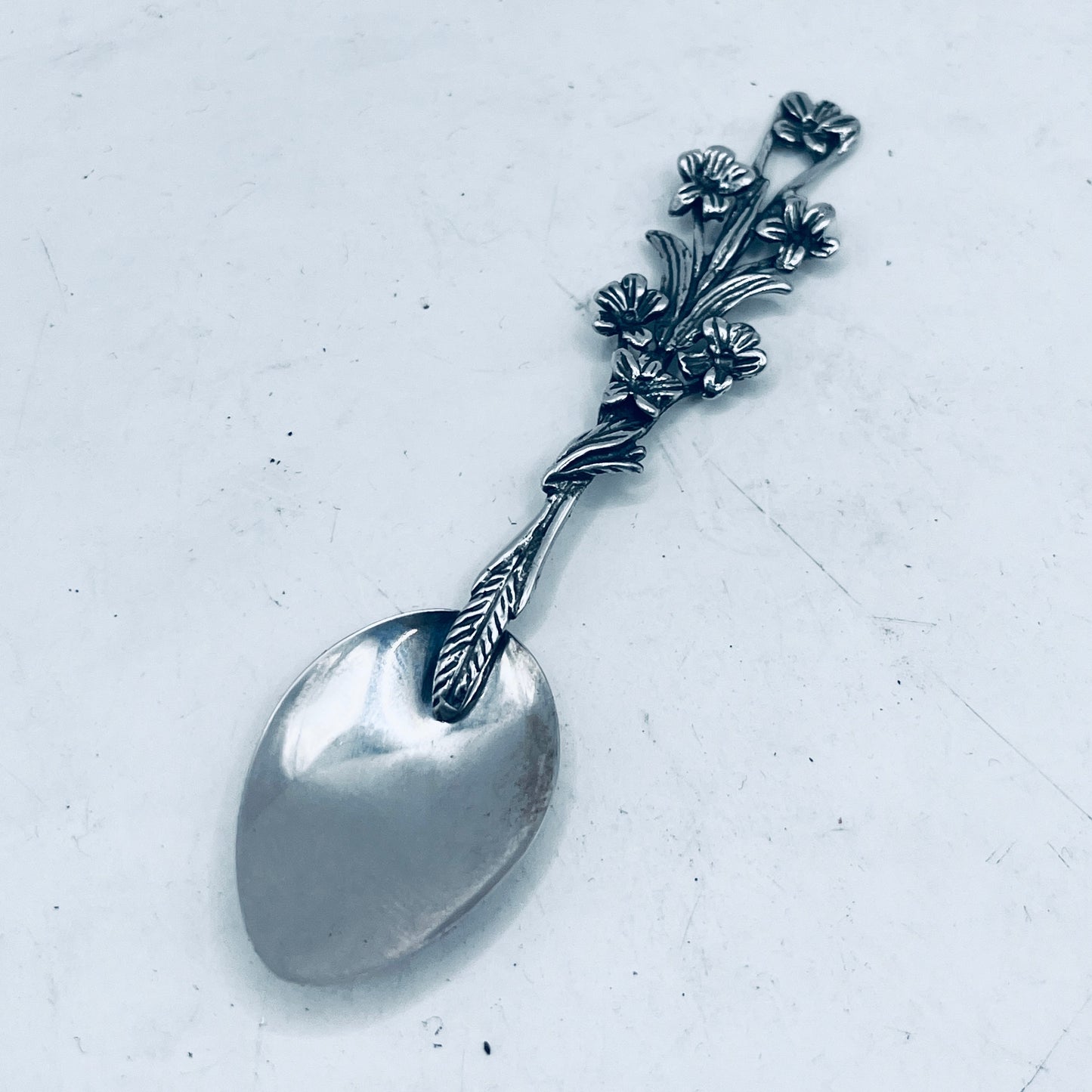Anello Artigianale VIOLETTE Mod. INTERO  Realizzato con intero Antico Cucchiaino in Argento 800(Prima Metà del ’900