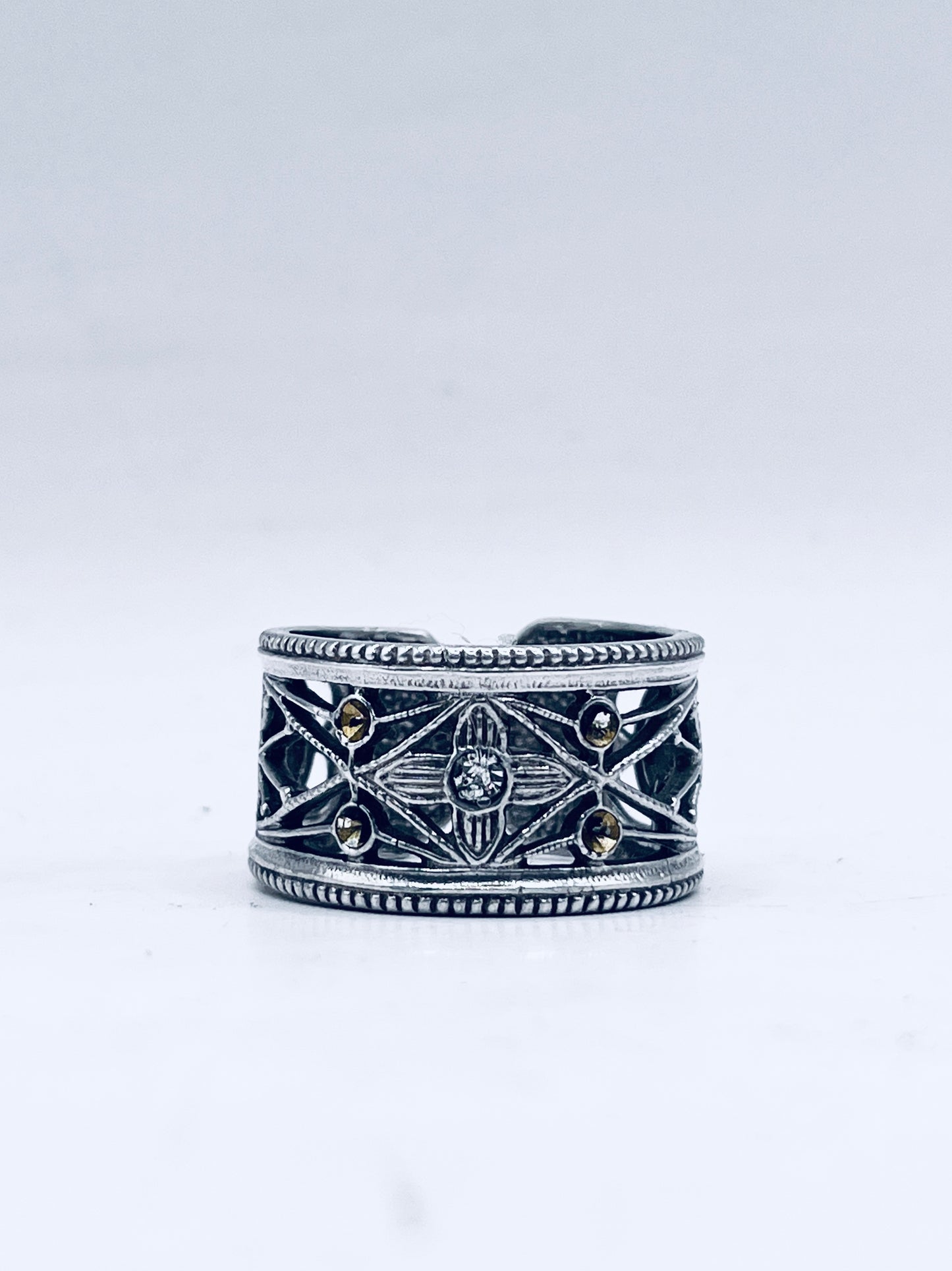 Anello Artigianale SPILLA COSTELLAZIONI Mod. SPILLA Realizzato con Antica spilla in Argento (Prima Metà del ’900)