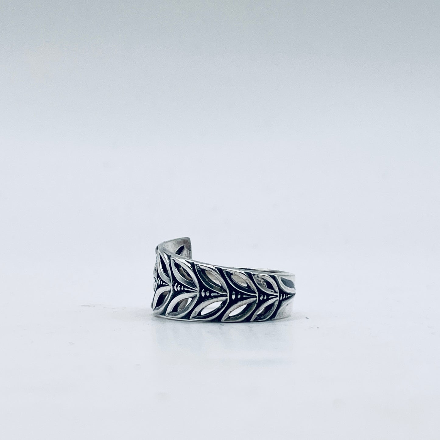 Anello Artigianale LOTO Mod. SPIRALE/INTERO/CLASSICO  Realizzato con Antica posata in Argento (Prima Metà del ’900)