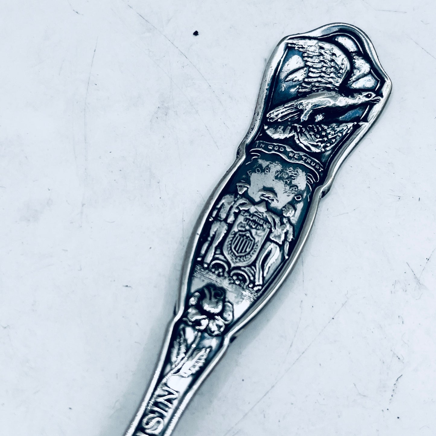 Anello Artigianale Mod. CLASSICO/SPIRALE  WISCONSIN Realizzato con Antica posata in Argento (Prima Metà del ’900)