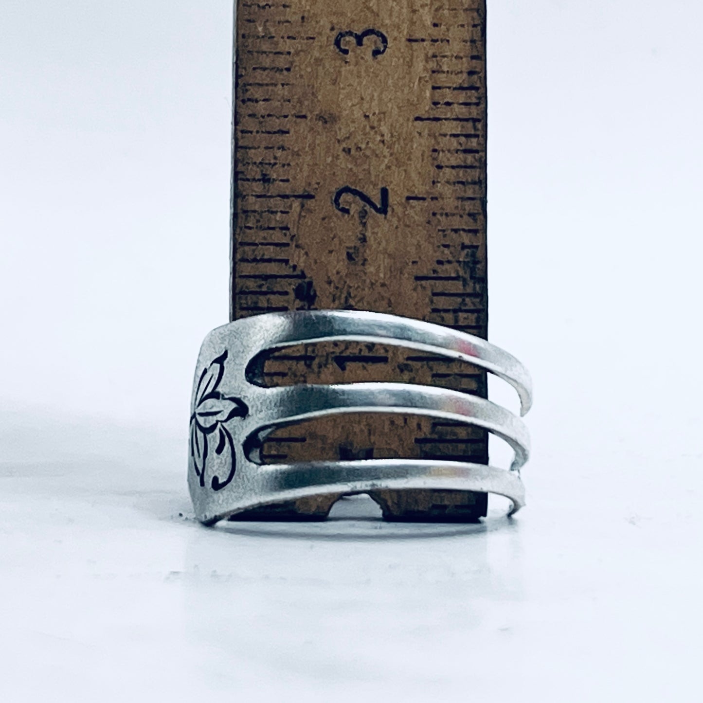 Anello Artigianale Mod. FORCHETTA  JUGENDSTIL Realizzato con Antica posata in Argento (Prima Metà del ’900)
