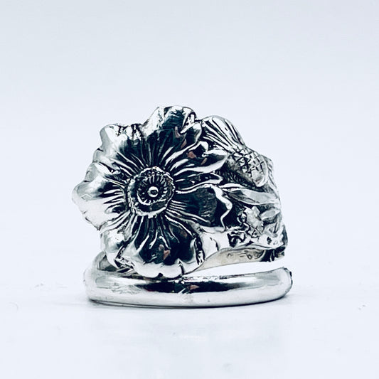 Anello Artigianale FIORDALISO Mod. SPIRALE  Realizzato con Antica posata in Argento (Prima Metà del ’900)