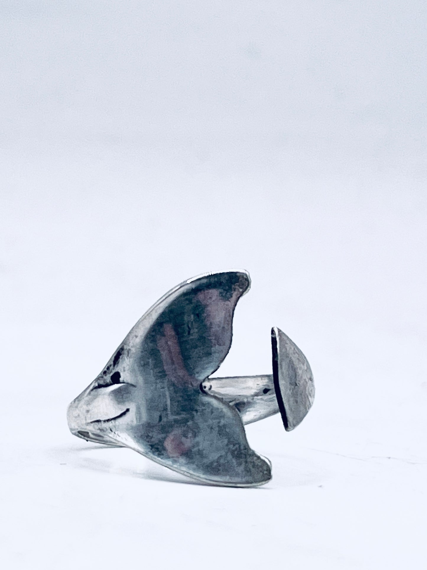 Anello Artigianale Mod. MINICODA#03 Realizzato con Antica posata in Argento (Prima Metà del ’900)