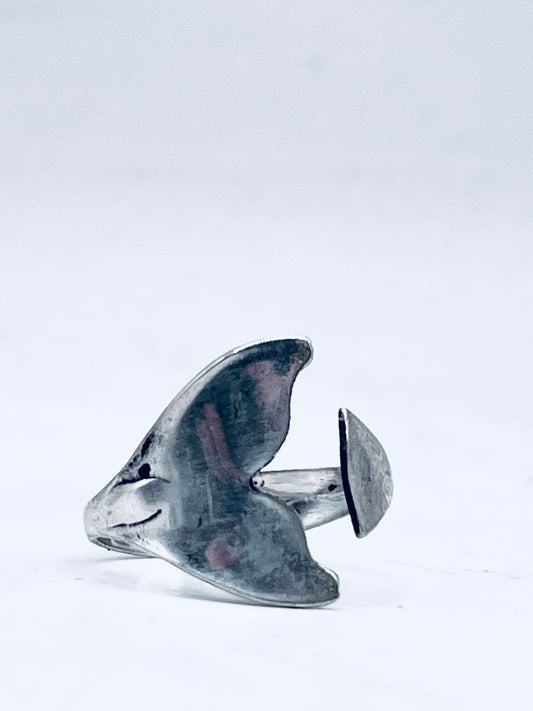 Anello Artigianale Mod. MINICODA#03 Realizzato con Antica posata in Argento (Prima Metà del ’900)
