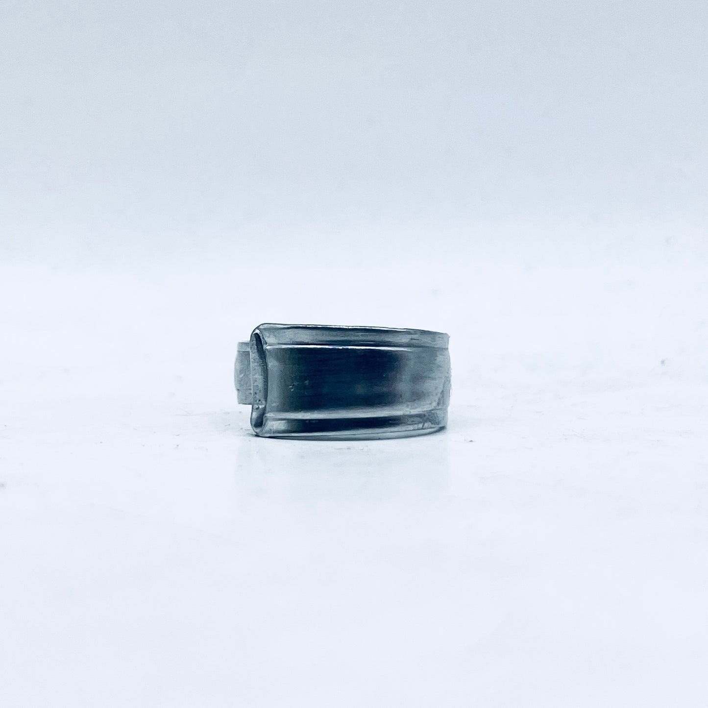 Anello Artigianale Mod. CLASSICO  Realizzato con intero Cucchiaino in ACCIAIO